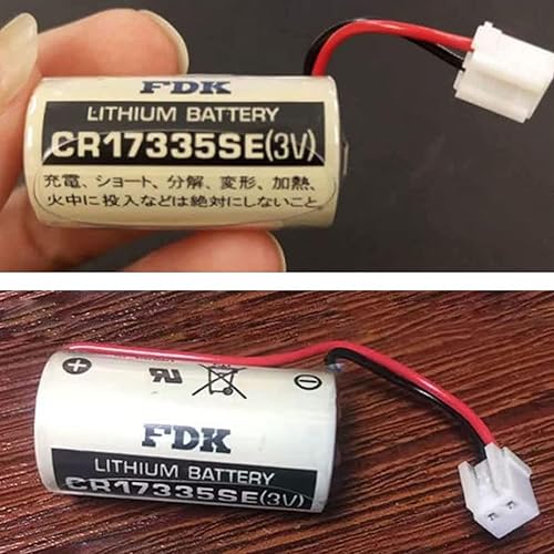 Miniatura 7 de Batería CR17335SE de 3 V 1800 mAh para FDKSanyo CR17335SE para Epson Robot Controller RC Series Battery R13B060003 (enchufe blanco)