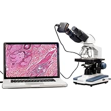 AmScope B120B-3M Digital Siedentopf Binocular Compound Microscope, 2000X