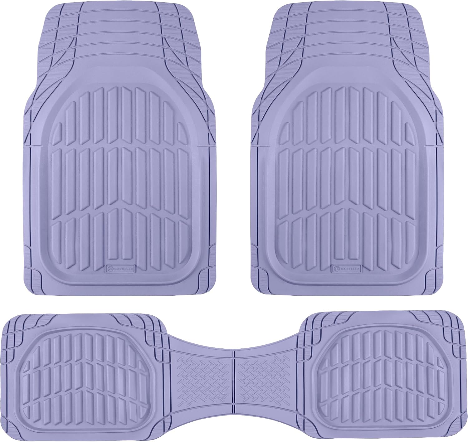 Lavender Purple Car Floor Mats - Universal Trim to Fit All Weather Purple Car Accessories - Girl Car Accessories for Women & Cute Car Mats for Women Lavender Girly Car Decor Truck & SUV