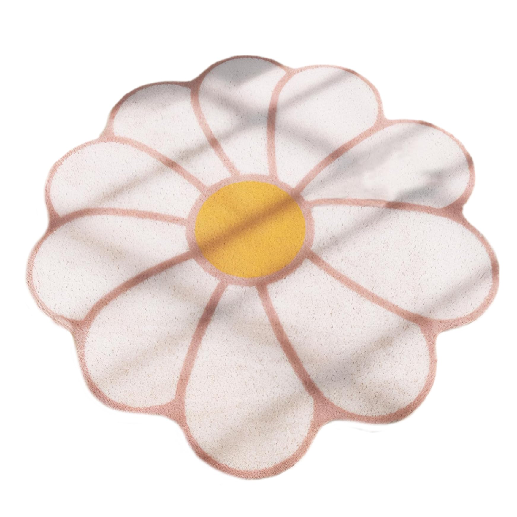 Tapis absorbant et sans glissement en forme de fleur décorative