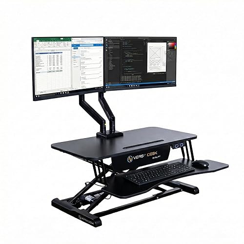 VERSADESK EvoLift 32" Electric Standing Desk Converter, Sit to Stand