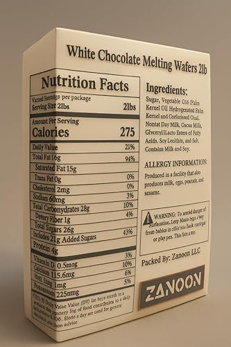 Miniatura 2 de Obleas blancas derretidas para moldes de 2 libras - Estilo Merckens, sabor cremoso y dulce, perfectas para sumergir, postres y fuentes de chocolate,