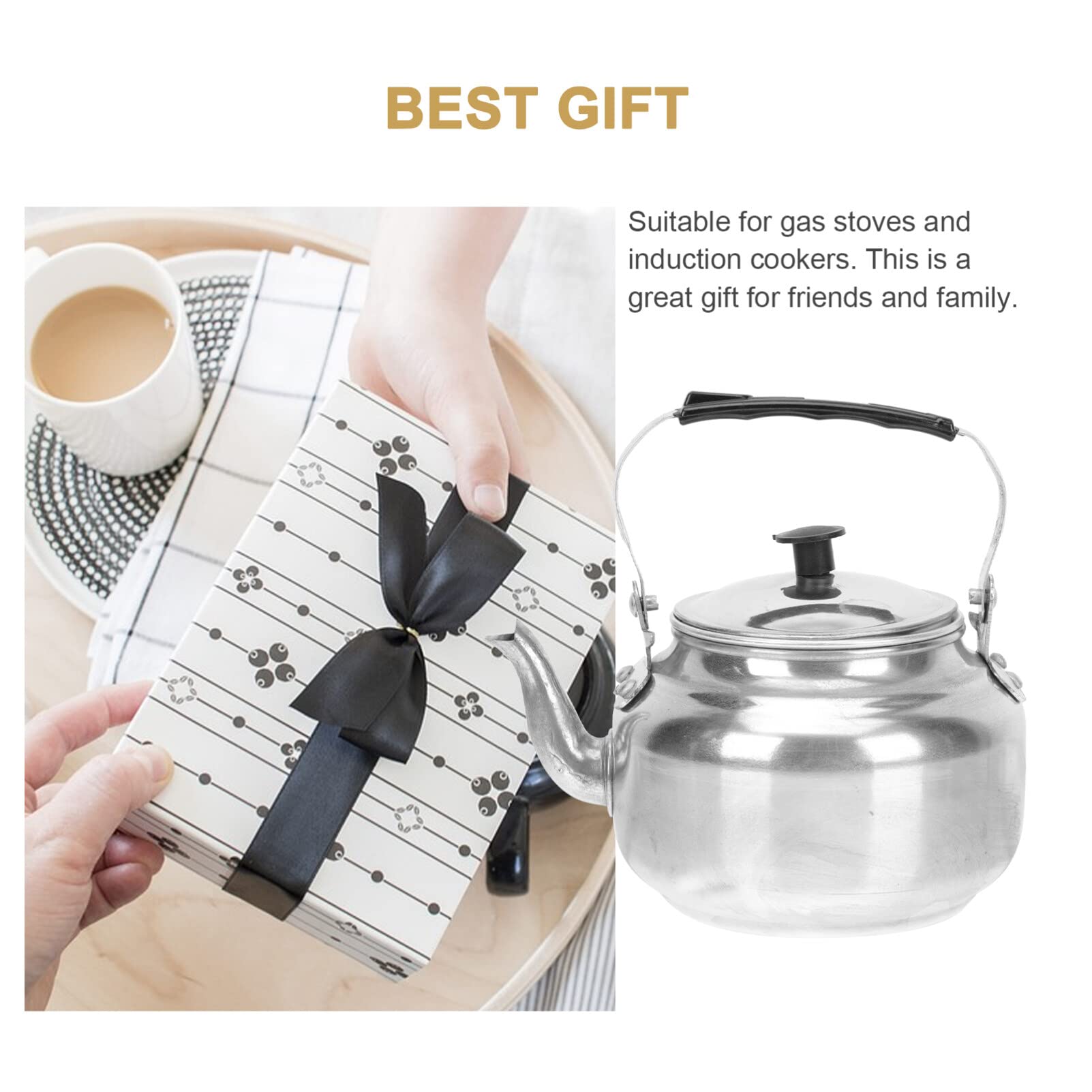 Cabilock 1pc Portable Alloy Teapot Filter - Kettle for Home Use and Outdoor Camping Stylish Design for Brewing