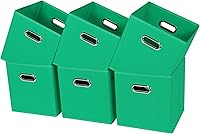 Vista 18 de Contenedores de almacenamiento de tela negra, 13 x 13 x 13 pulgadas, cajas de almacenamiento plegables con doble asa, caja organizadora de tela