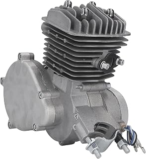 Weikeya Single Cylinder Gas Bike Motor, Motorized Bike Pull Start Engine High Strength 2 Stroke Low Vibration for Replacement