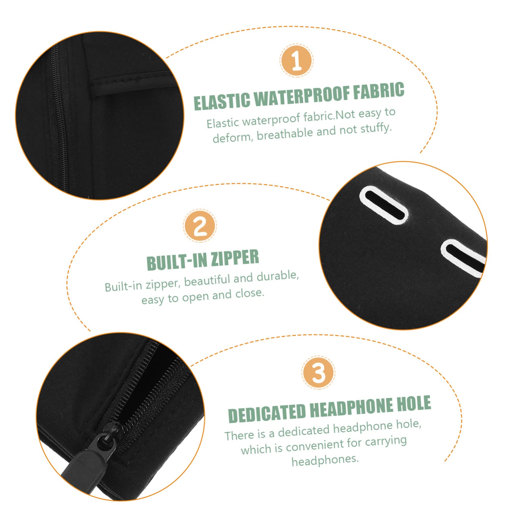 Uonlytech 5stücke Sportliches Handy-Armband Für Jogging Und Fitness Verstellbare Handytasche Für Outdoor-aktivitäten Geeignet Für Laufen Radfahren Gym Wandern