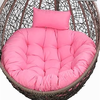 Silla colgante moderna con forma de huevo para uso en interiores y exteriores, cómoda y elegante, con soporte y cojín