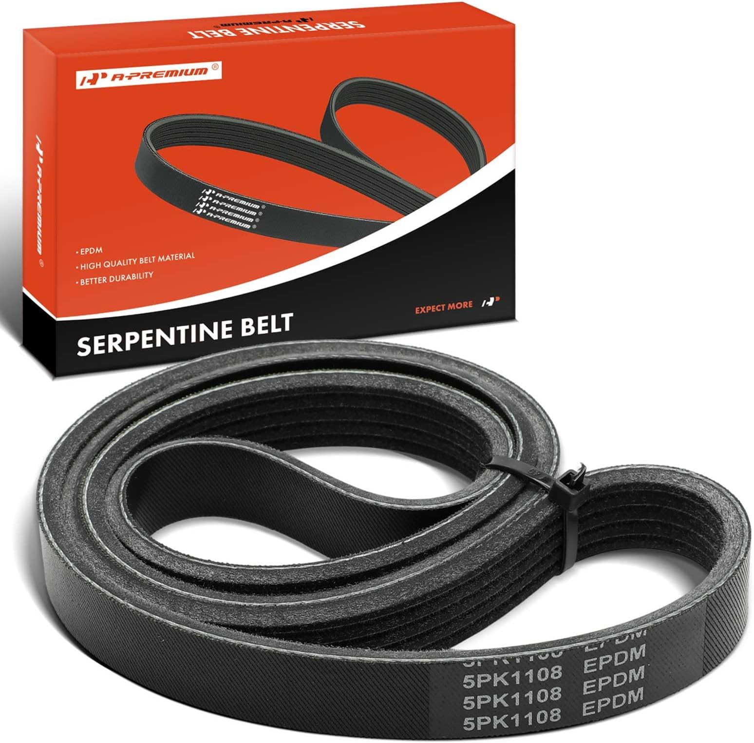A-Premium 43.62 Inch Belt Compatible with Chevrolet Impala 1985 Toyota Camry 1983-1998 Nissan Aprio 2008-2010 Platina 2002-2010