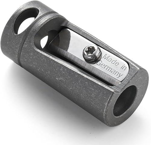 KeyUnity KT00 Sacapuntas de mano de aleación de titanio, hoja de acero alemán, sacapuntas manual de un solo agujero para lápices de colores,