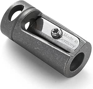 KeyUnity KT00 Titanium Alloy Handheld Pencil Sharpener - German Steel Blade, Single Hole Manual Pencil Sharpener for Colored Pencils, Crayons, and More - Ideal for School/Office/Outdoor (KT00SW)