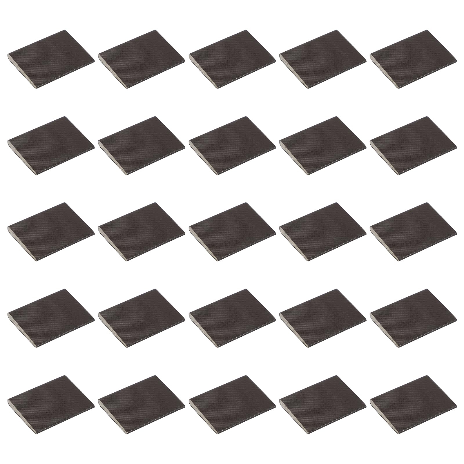 sourcing map 25 Pcs Door Corner Seal, Self-Adhesive Draft Stopper Corner Pads for Exterior Door Frame Seal Draft, Soundproof, Brown