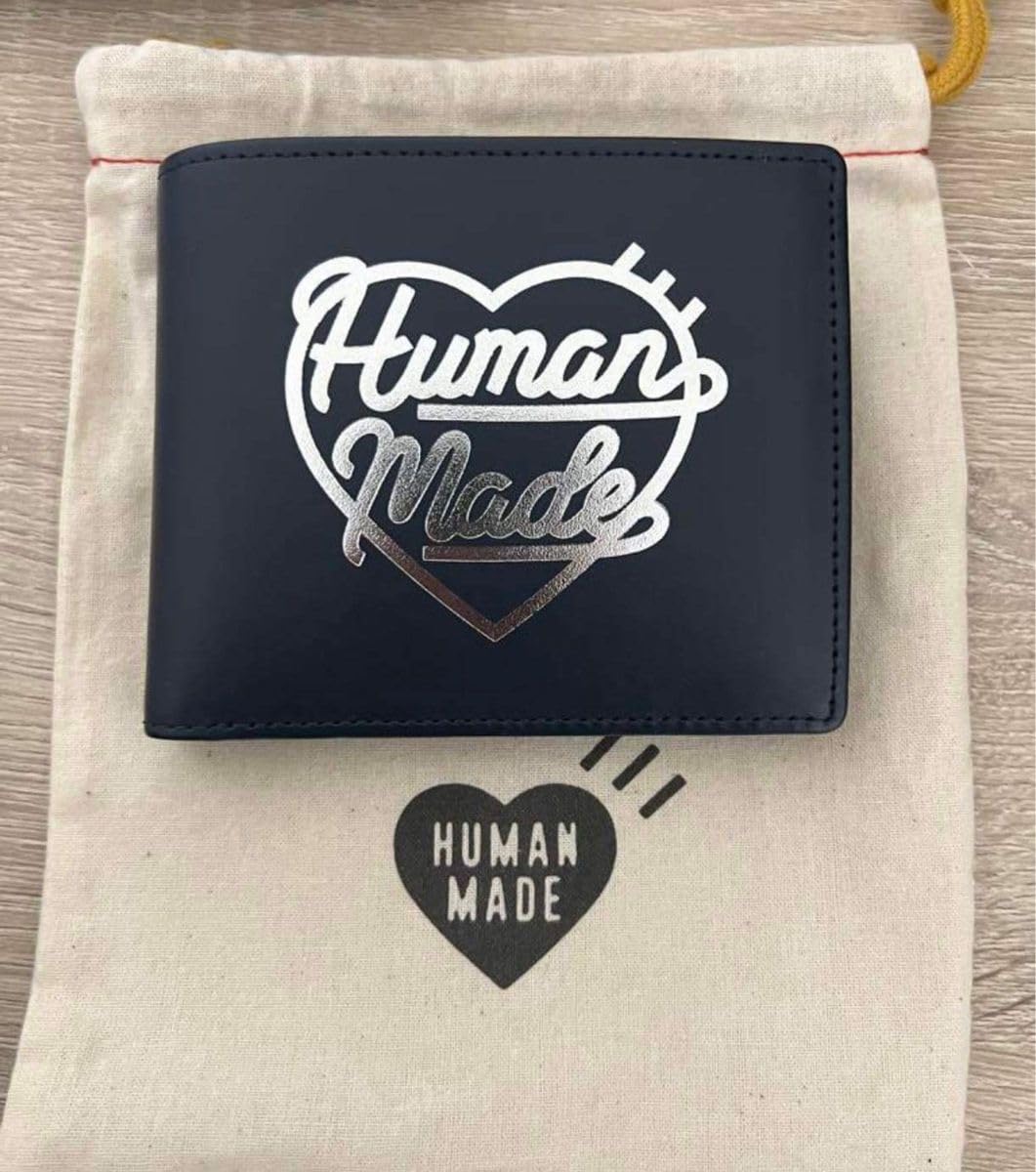 HUMAN MADE LEATHER WALLET NAVY 1 Piece : Amazon.ca: Clothing 