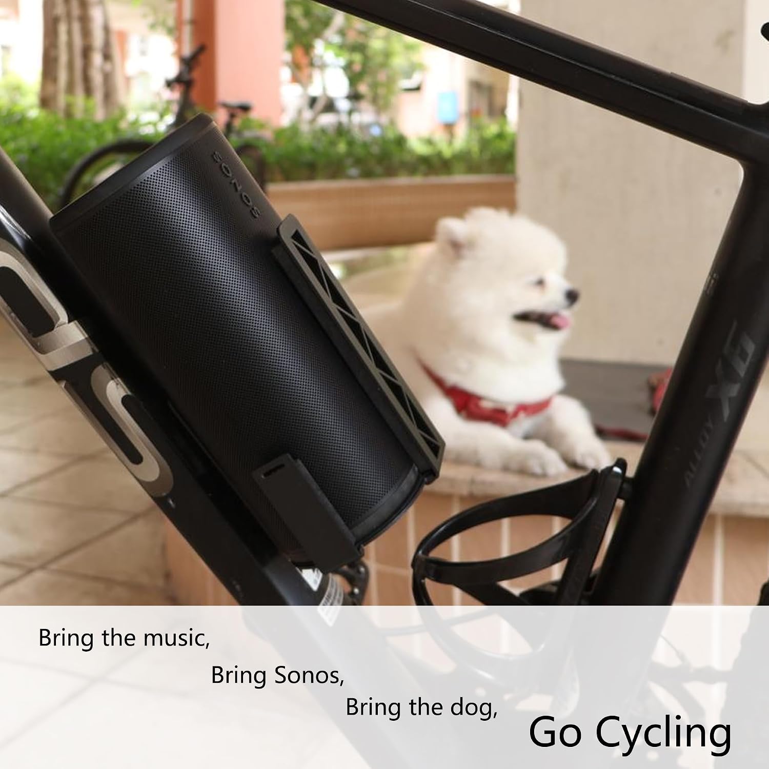 Bicycle Speaker Mount for Sonos Play Portable (Black)