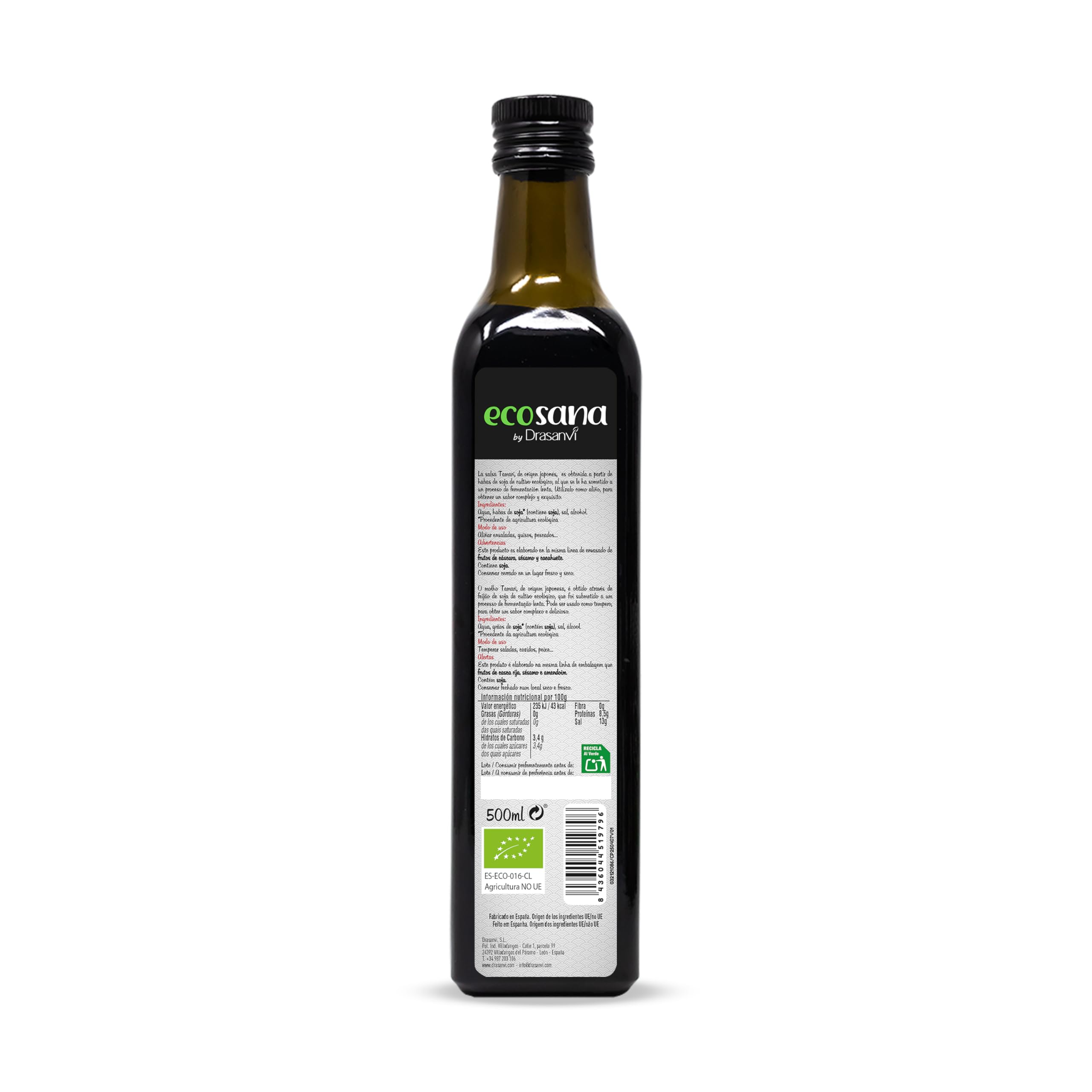 SALSA SOJA TAMARI BIO 500ML ECOSANA