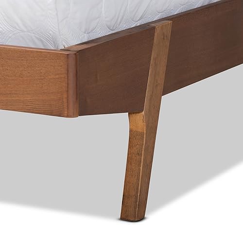 Miniatura 7 de Baxton Studio Camas Senna (plataforma), matrimonial, grismarrón nogal
