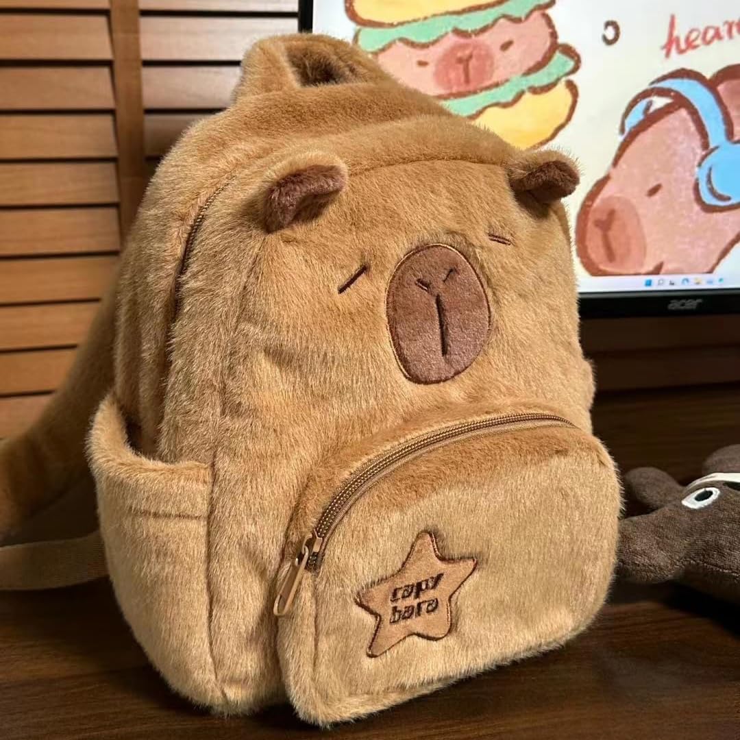 Capybara Backpack Multifunction Durable Casual Backpacks Travel Daypacks - Large Capacity - 11.8 Inch