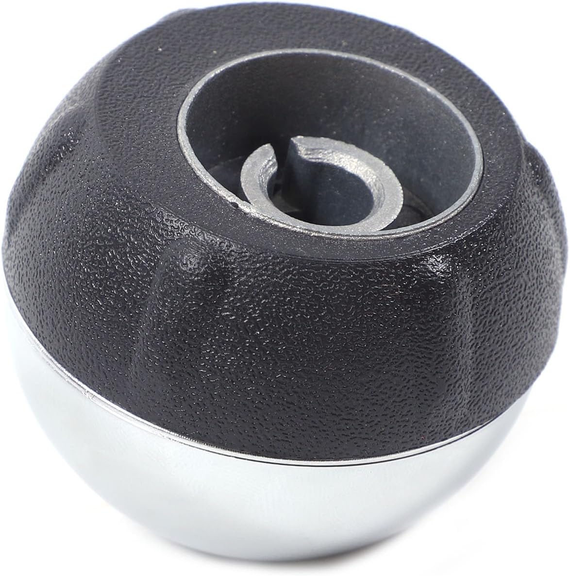 5 Gear Car ABS Control Console Gears Shift Head Protective Knob, Matte Black Silver Pattern, Compatible with Fiat 500 2012-2018