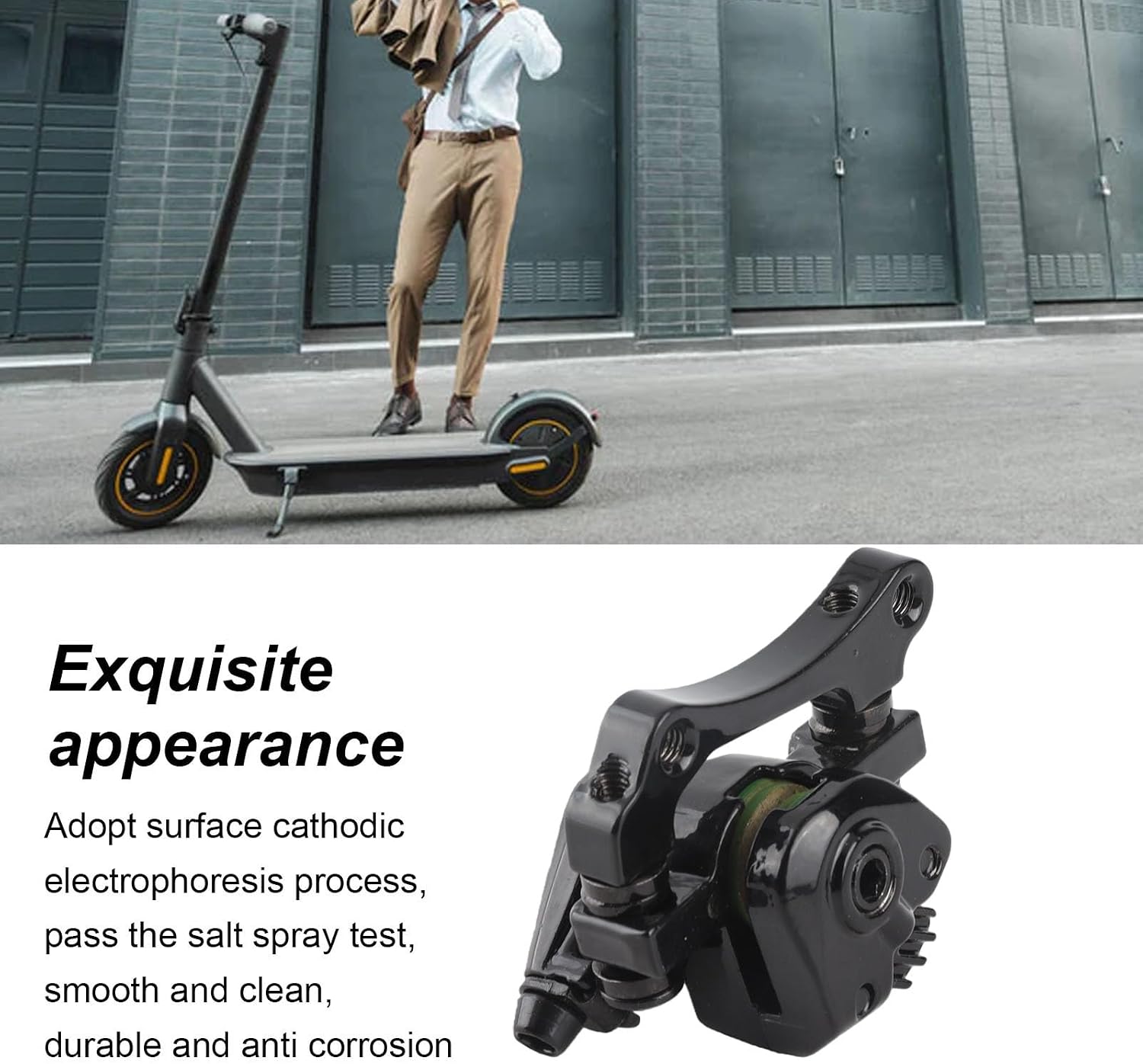 HEEPDD Electric Scooter Brake Disc Device, Easy Installation Aluminum Alloy Electric Scooter Brake Caliper 10 Inch, for Replacement Parts