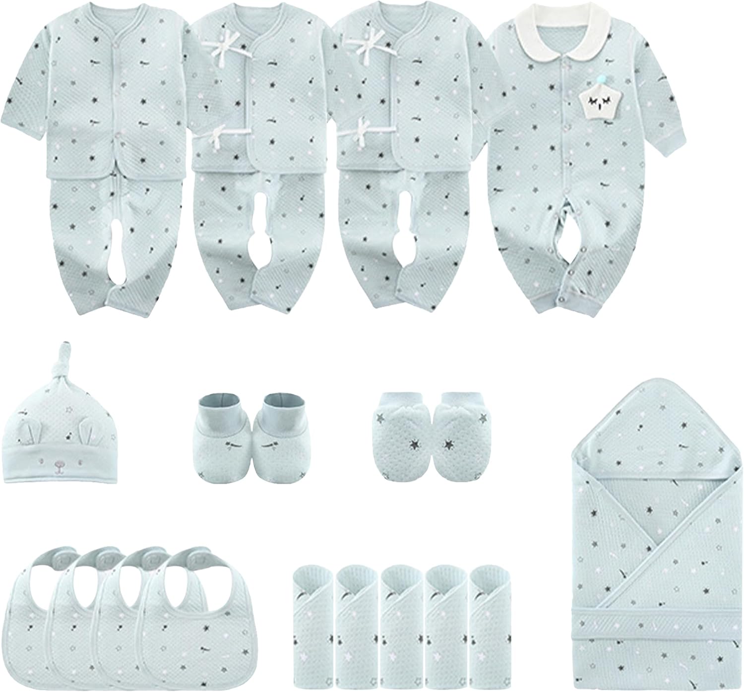 Unisex Baby Layette Gift Set Clothes Set 23 Piece for Baby Boys Baby Girls Newborn Infant Essentials Must Haves