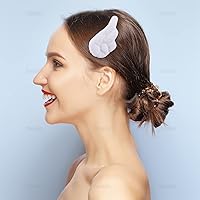 Vista 7 de AUEAR, Lovely Plush Angel Wings Hair Clip for Girls Cosplay Costume Party Hair Barrettes Decoration Accessories (1 Pair)