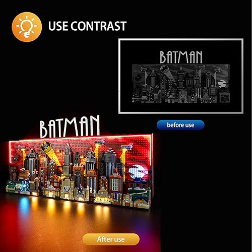 Vista 40 de Vaodest Luz LED para Lego Marvel Nano Gauntlet 76223 Kit de construcción, diseño y configuración compatible con el modelo Lego 76223