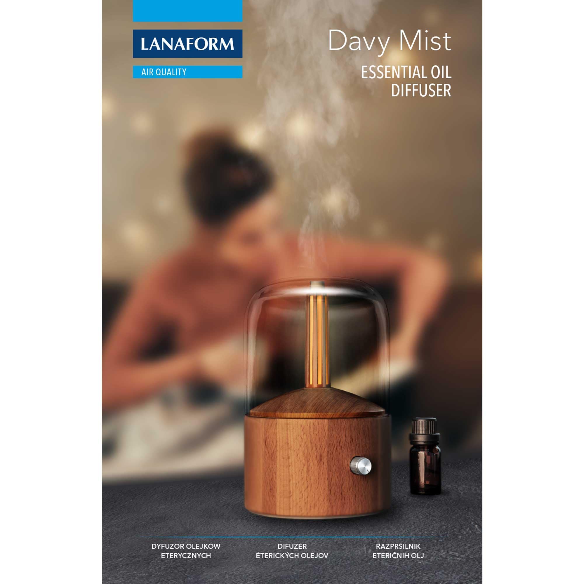 Diffuseur d'ambiance Lanaform Davy Mist Bois