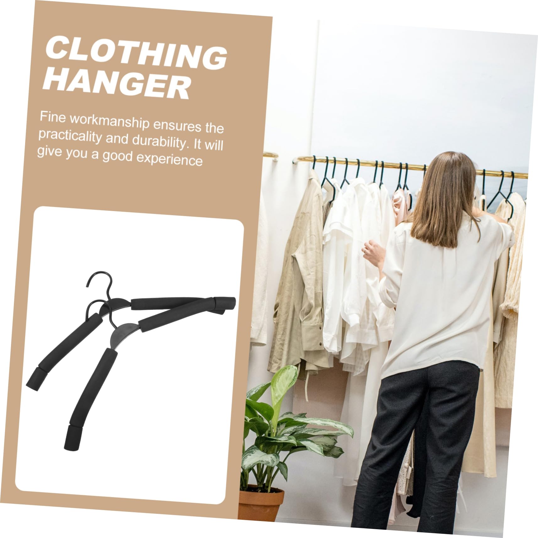 Didiseaon 10pcs Sponge Skirt Hangers Space Saving Pants Hangers for Easy Organizing Non Slip Clothing for Closet Bedroom Bathroom Multipurpose Design