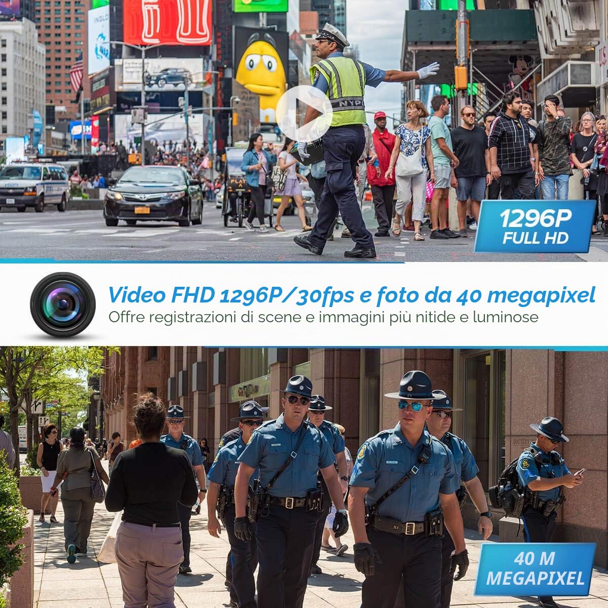 BOBLOV T5 128 GB 1296P Body Camera with Audio Recording Expand Memory Supported Max 128G, Wearable Police Body Camera for Law Enforcement, Night Vision, File Protection