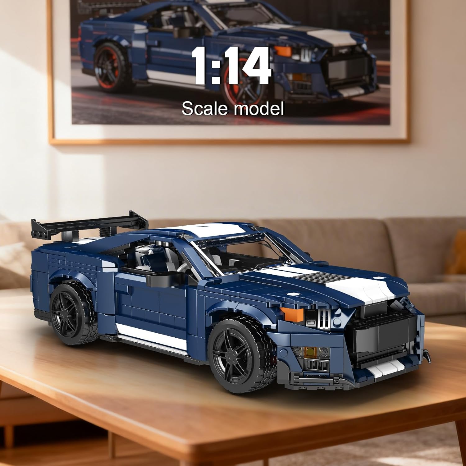 Mould King 10208 Sports Car Building Block Kits, MOC Supercar Racing Car Model Building Sets, Gift for Age 14+/Adults Collections Enthusiasts (1556+ Pieces, Static Version)