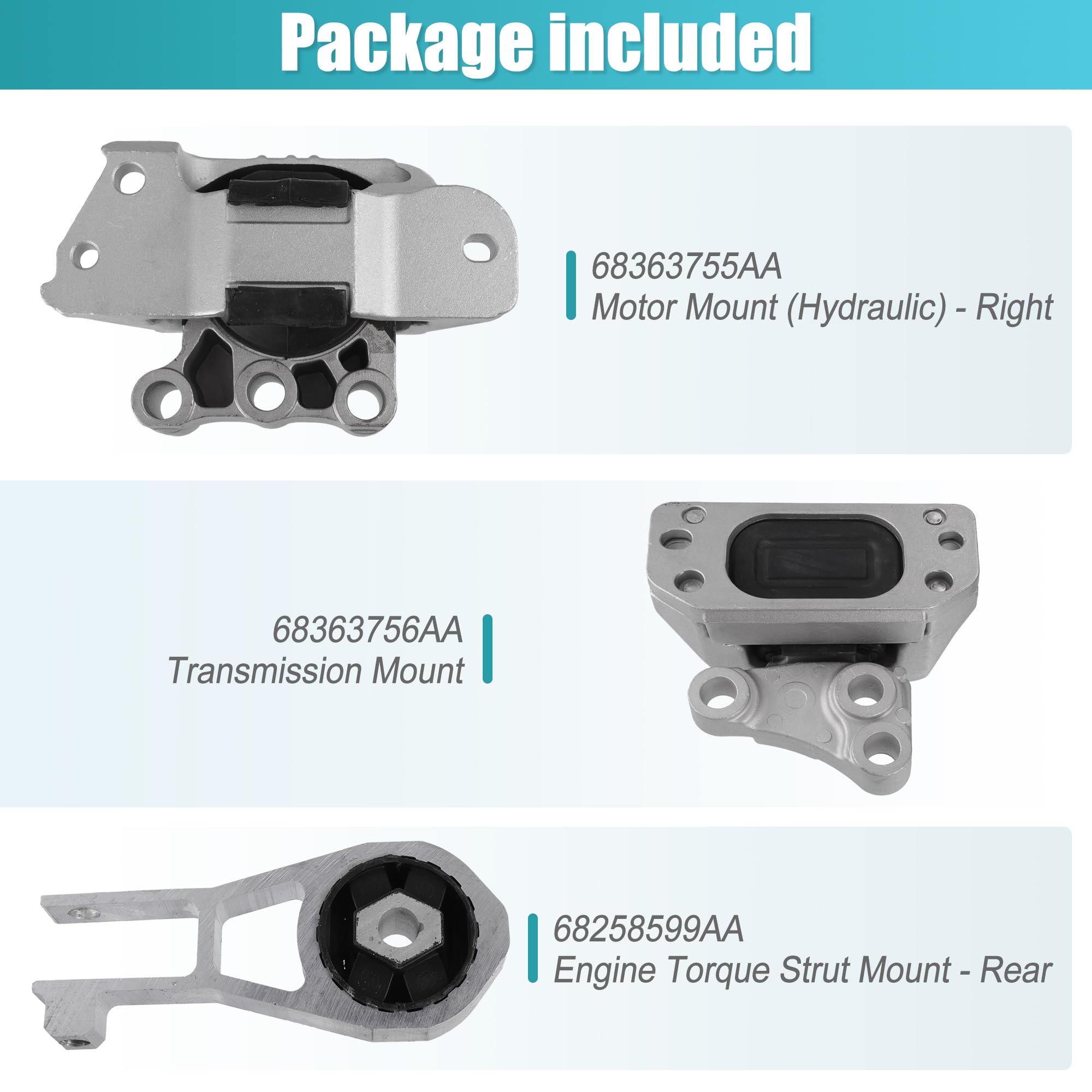 Amazon.com: X AUTOHAUX 1 Set Engine Motor Transmission Mounts for 