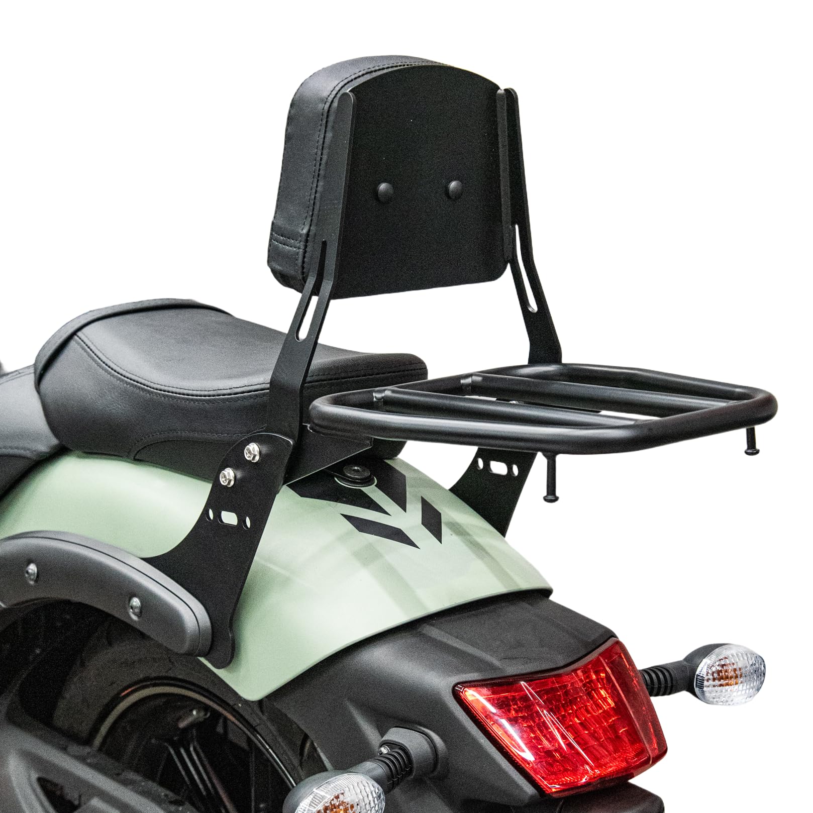 Moto Passeggero Sissy Bar Portapacchi Schienale per Vulcan S 650 VN650 EN650 2015 2016 2017 2018 2019 2020 2021 2022 2023 2024 2025 2026 Posteriore Riposo Cuscino Supporto