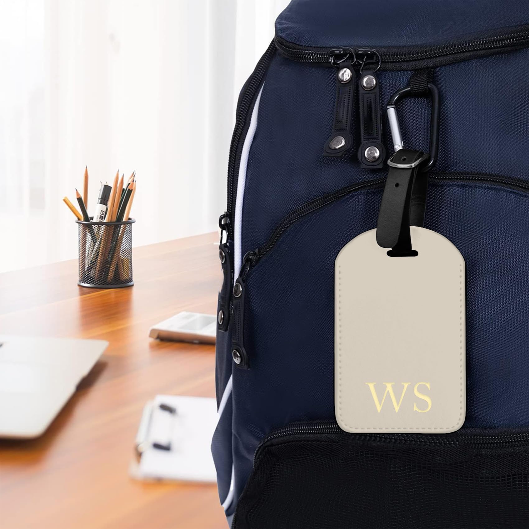 Etiqueta de equipaje de cuero personalizada con iniciales personalizadas para maletas, protección de privacidad, etiquetas de viaje, etiquetas de identificación para mujeres, hombres, crucero