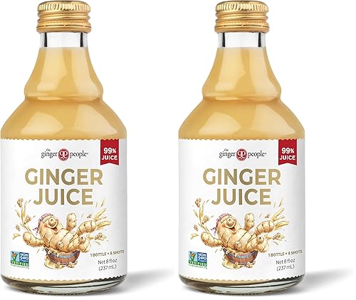 Jugo de jengibre Fiji por The Ginger People, botella de vidrio de 8 onzas (paquete de 2)