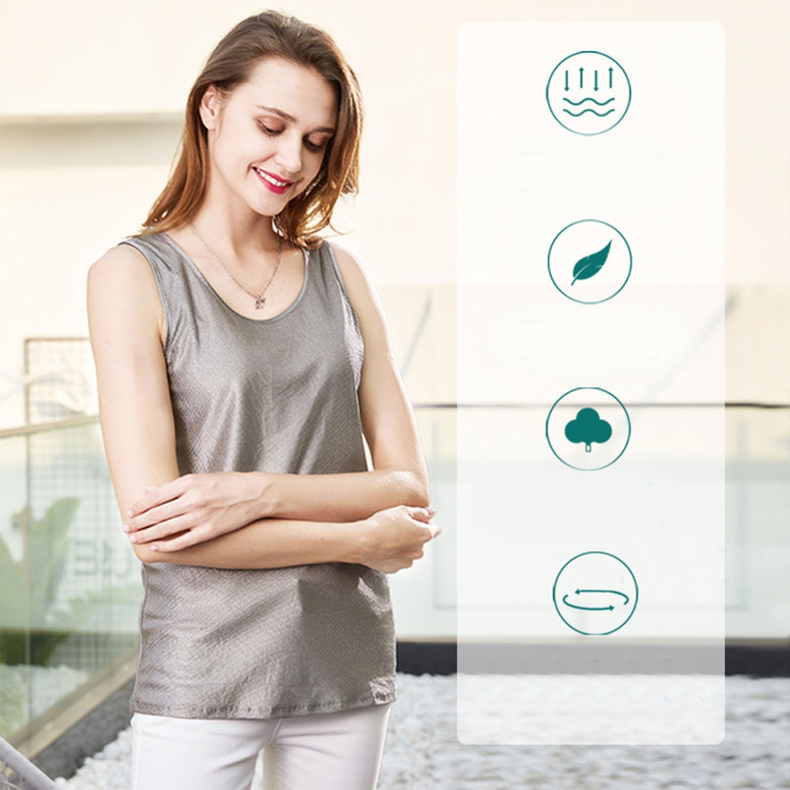 Chaleco de Bloqueo EMF, Ropa Antiradiación, Protección WiFi, Camiseta sin Mangas (L)
