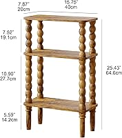 Vista 2 de Mesa auxiliar, mesa auxiliar pequeña con estante de almacenamiento, mesas de centro pequeñas de 3 niveles para sala de estar, dormitorio, espacios