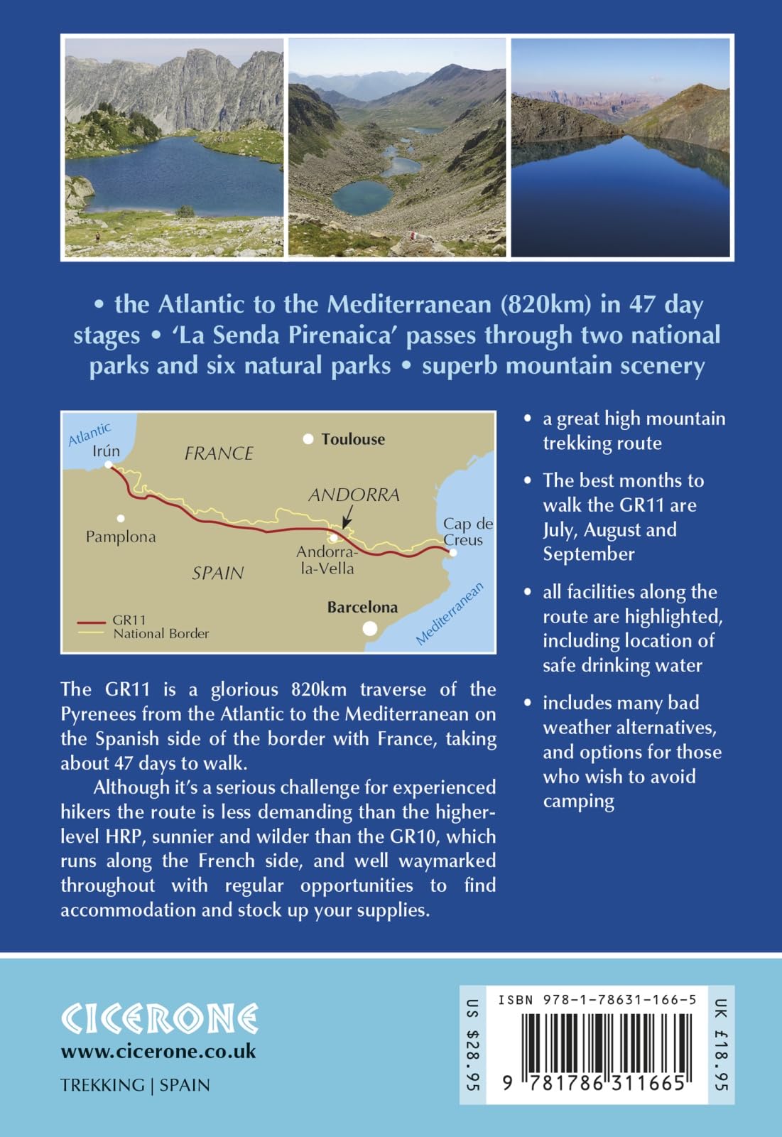 The gr11 trail the spanish pyrenees la senda: The Traverse of the Spanish Pyrenees - La Senda Pirenaica (Cicerone Trekking Guides)