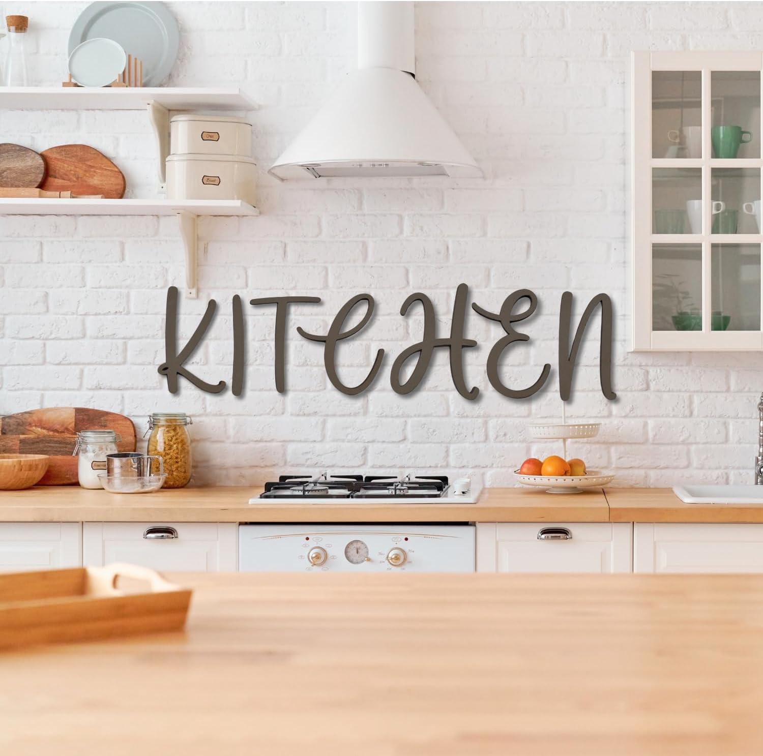 (CountryKitchen) Letters, Unfinished Wooden Letters, Sturdy and Durable, Paintable MDF Craft Alphabet (22in Tall, 1-8in Thick,Letter M)