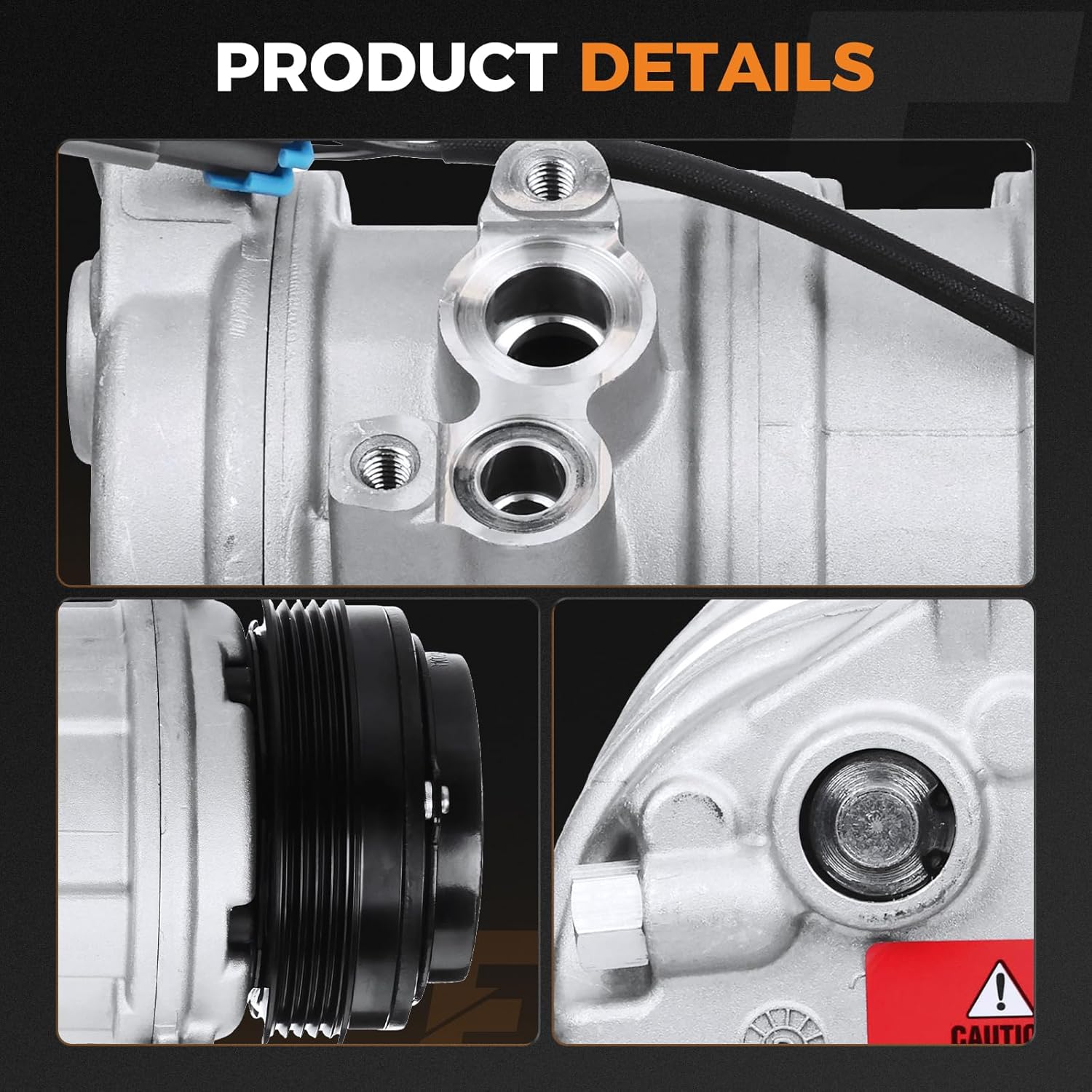 Autoexact Air Conditioner Compressor, AC Compressor w/Clutch for 1999-2009 Chevy Silverado 1500 5.3L 4.8L 4.3L 6L 6.2L, For 1999-2004 Chevy Silverado 2500 3500 A/C Compressor Kits CO 29002C