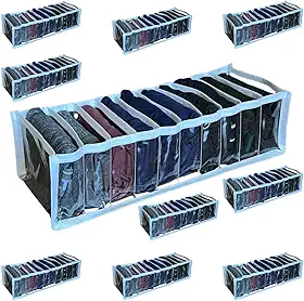 KIT 10 Colmeia organizadora de gaveta roupa de criança bebe organizador porta calcinha cintos cuecas meias peças roupa intima m trasparente comeia organizador armario closet STOBAZA