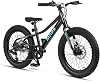 Glerc Mars Kids Mountain Bike, 20 Inch Fat Tire Bike for Teen Ages 6-12 Year Old, Bicycle with 2.8-Inch Wide Tires and 6 Speed Drivetrain, Black