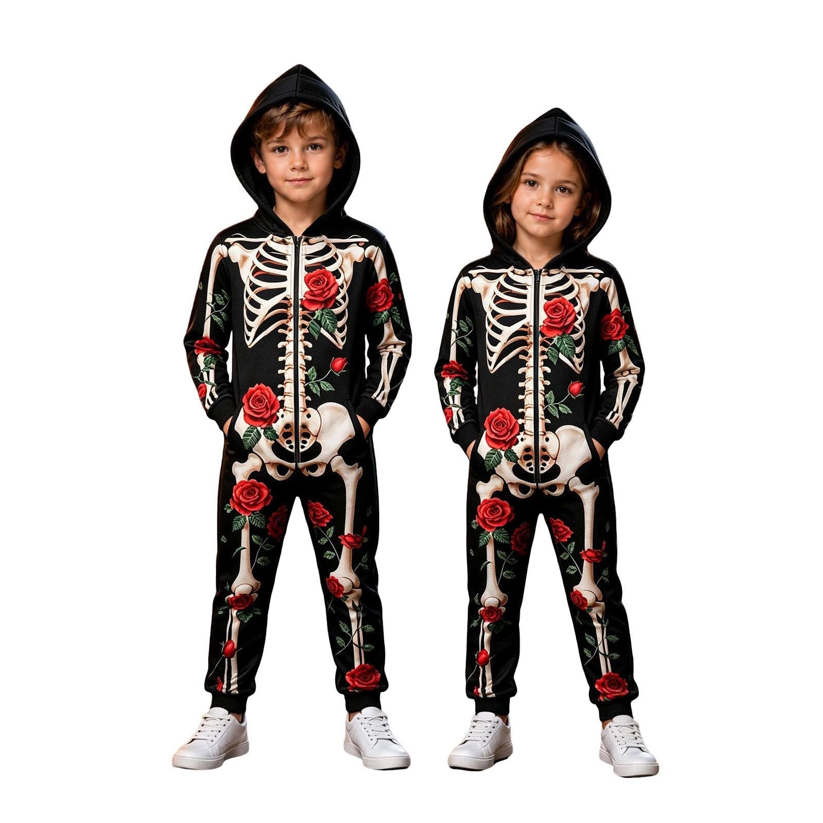 Bat Costume for Kids Skeleton Costume Glow In The Dark Halloween Costumes — image 1