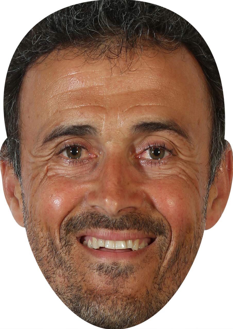 Luis Enrique Barac Football Sensation Celebrity Cardboard Party Face Mask Fancy Dress