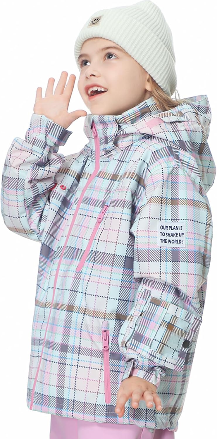 Kids Ski Jacket Waterproof Warm Winter Snow Coat With Hooded Outdoor Snowboarding Skiing Jackets for Girls Boys - Image 3