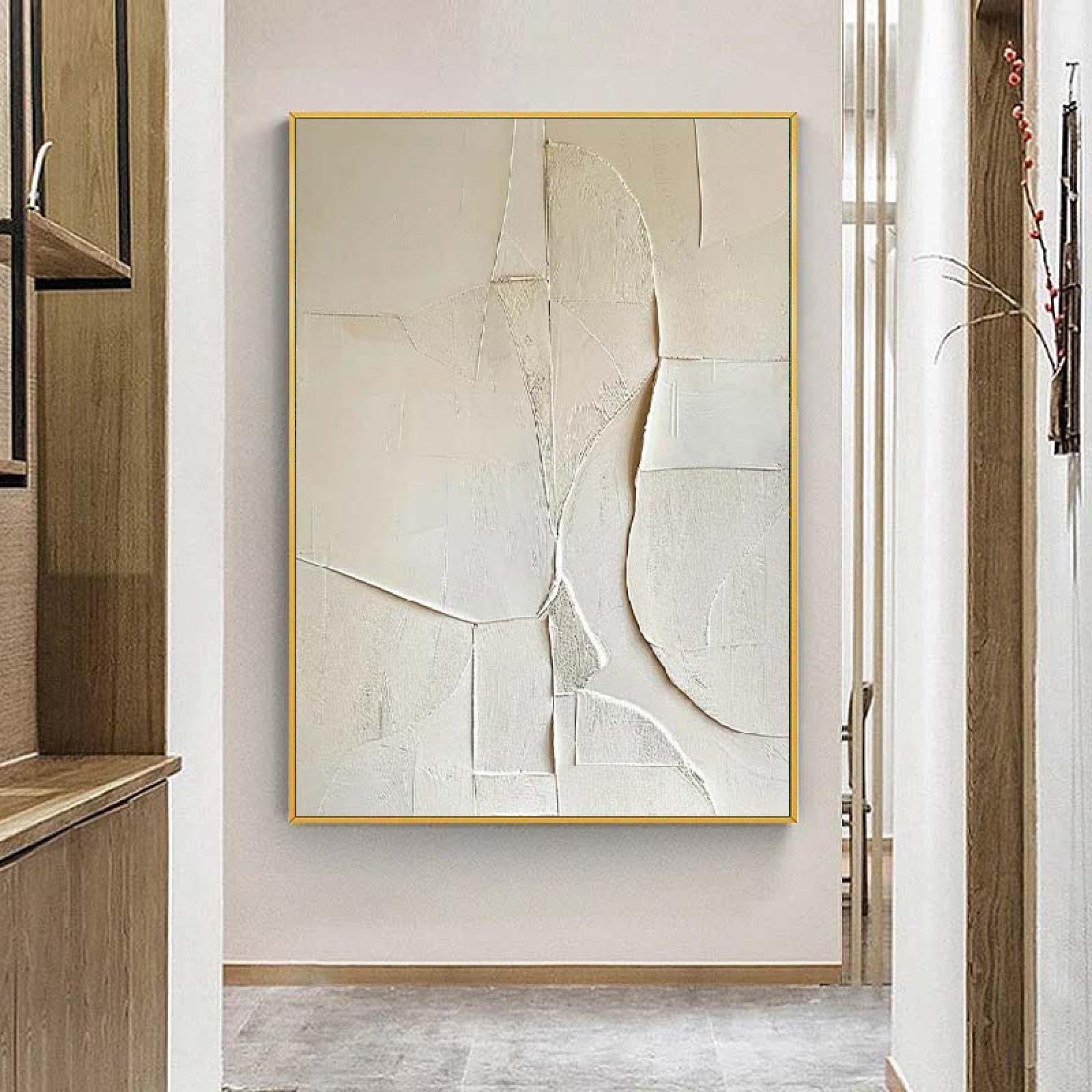 18meng Art Bilder Abstrakt 200x100 cm 1 Teilig Modern Minimalistische Textur Leinwandbilder Bild auf Leinwand Wandbild Kunstdruck Wanddeko Wohnzimmer Wanddekoration Pictures No Framed