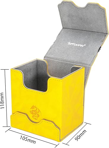 Miniatura 9 de Zoopin - Caja de cuero con contador de vida giratorio integrado, rojo para MTG, Yugioh, Pokeman, TES Legacy, Munchkins CCG Decks y también fichas