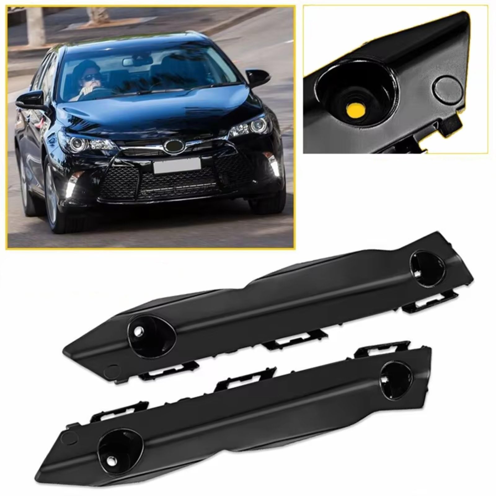 Soporte Parachoques Compatible Con Para Camry 2015 2016 2017 Soporte Parachoques Delantero Izquierdo Derecho Accesorios OEM:52535-06190