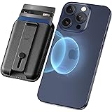 ESR for MagSafe Wallet, iPhone Wallet with 5-Card Holder, Secure-Grip Finger Loop, Magnetic Card Holder for iPhone 17/16/15/14/13/12 Series, Not for 13/12 mini, Vegan Leather, Black