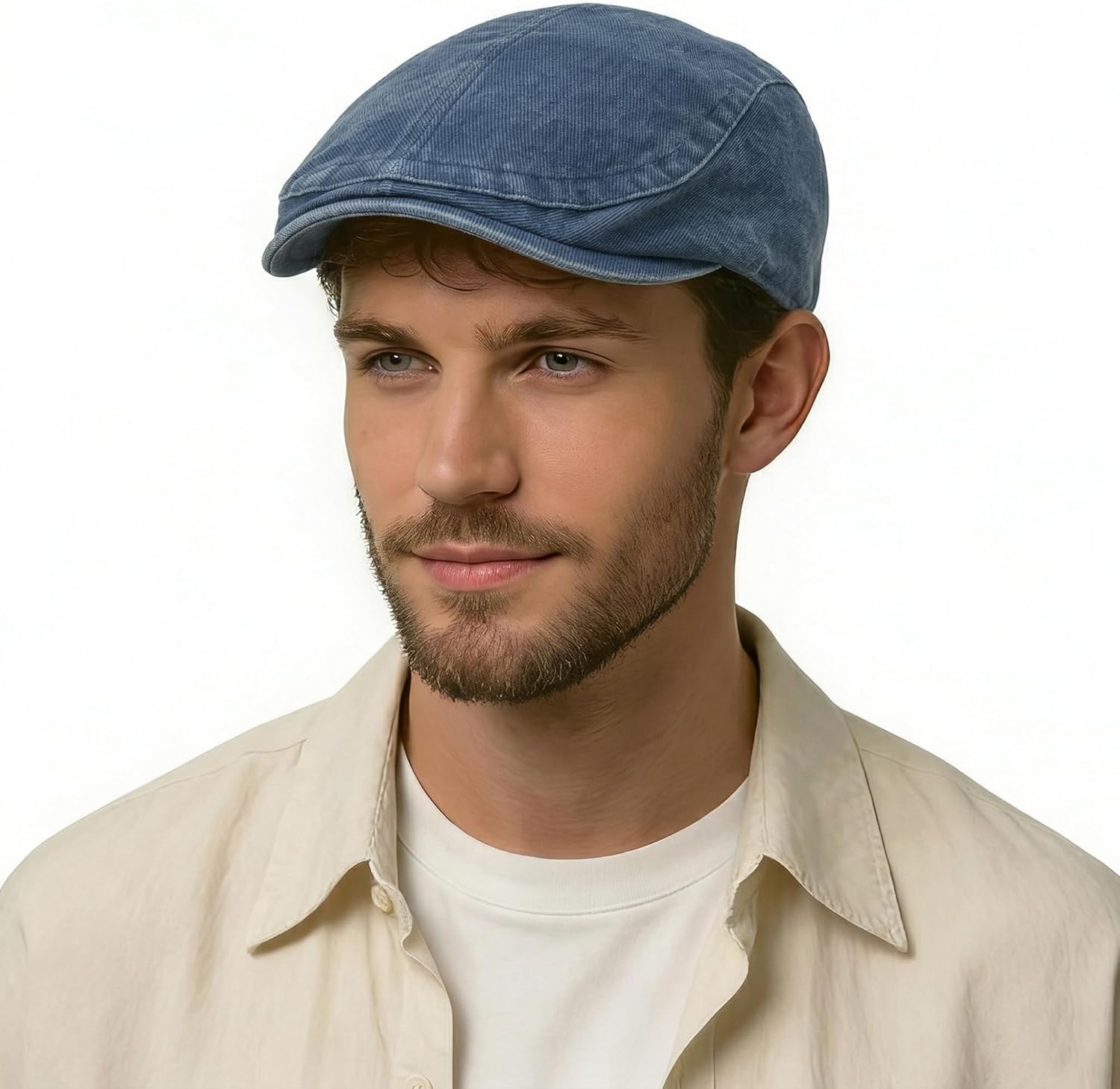 ZLYC Mannen Katoen Platte Cap Lichtgewicht Ivy Ierse Cabbie Rijden Hoed Zomer Newsboy Hoeden, Back Buckle Zwart, One size