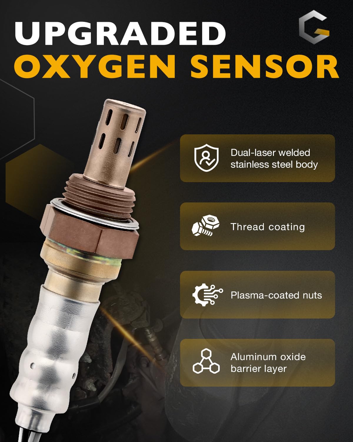 Oxygen Sensor Upstream Downstream O2 2Pcs | Compatible with Ford F150 F250 Ranger Expedition Explorer Escape, Mazda Tribute, Lincoln & More Replace# 15717, 15716, 15664, ZZC318861