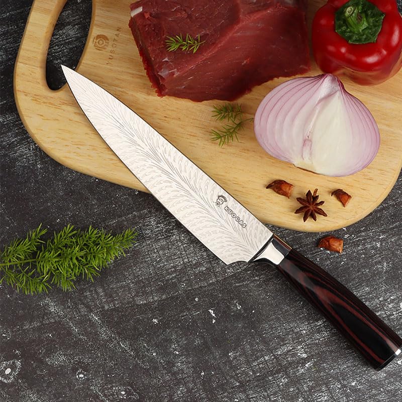 Proffskockkniv 20 cm i Rostfritt Stål med Ergonomiskt Handtag